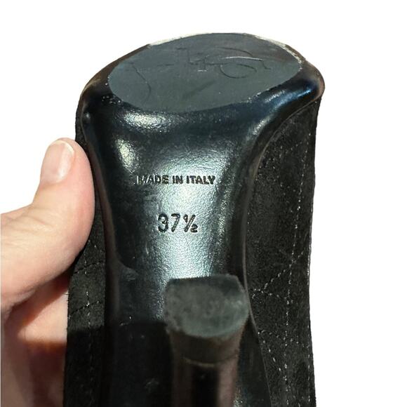 Dior Womens 37.5/7 Black Suede Mary Jane Heels - Picture 5 of 11